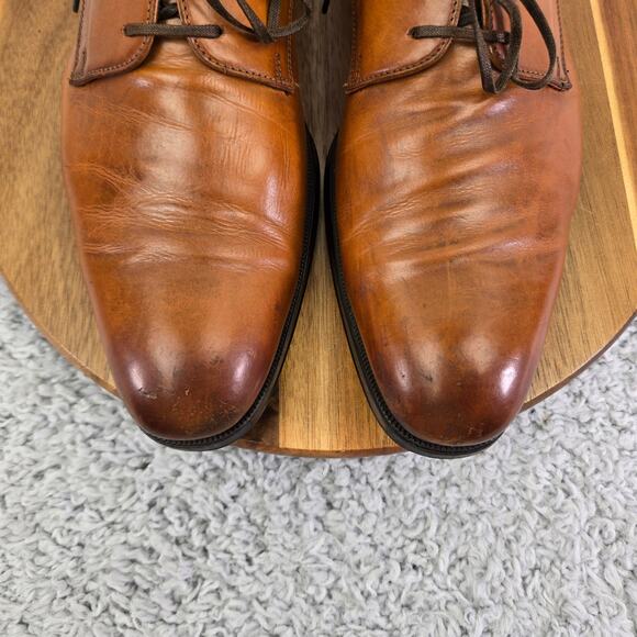 To Boot New York Brown Suede Plain Toe Casual Derby Oxford Dress Shoe Mens 10 - Picture 8 of 16